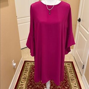 Elegant Pink Midi Dress